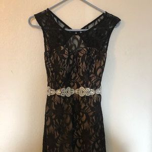 Black Lace Prom Dress